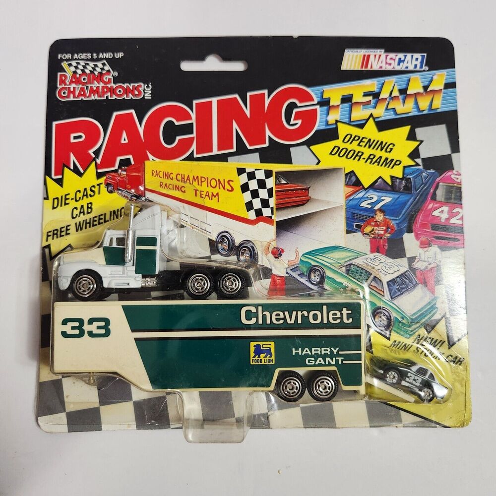 Vtg 1992 Racing Team Transporter #33 Harry Gant With Mini Stock Car #33